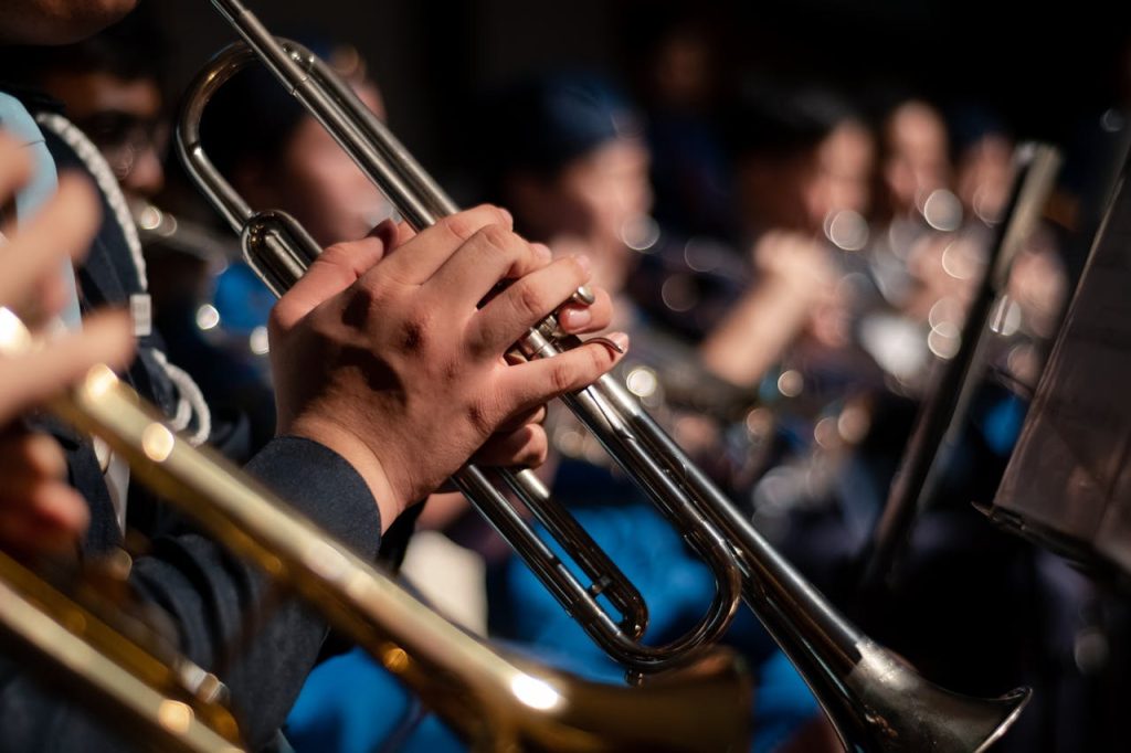 A Person Holding a Trumpet